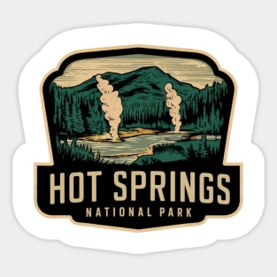 Arkansas Hot Springs Retro Sticker